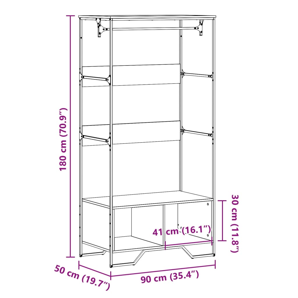 Armadio 90X50X180 Cm In Truciolato