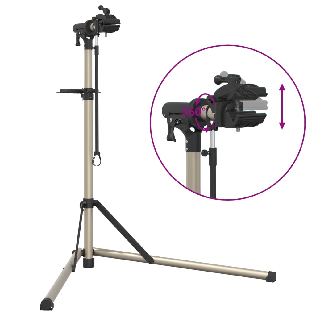 Supporto Per Riparazione Bici Regolabile 102-160 Cm Alluminio