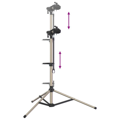 Supporto Per Riparazione Bici Regolabile 120-165 Cm Alluminio