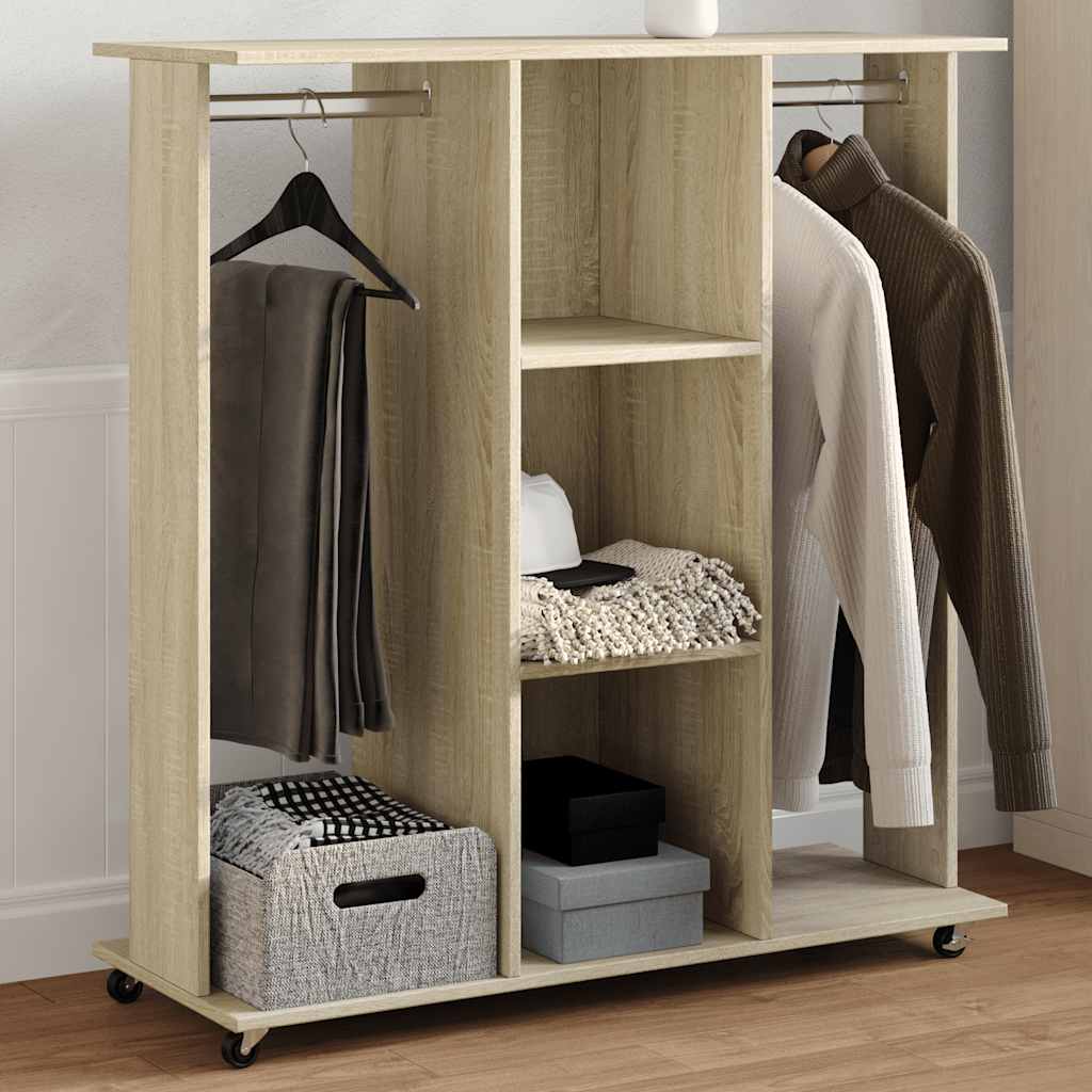 Armadio Con Ruote 102X38X110Cm In Legno Multistrato
