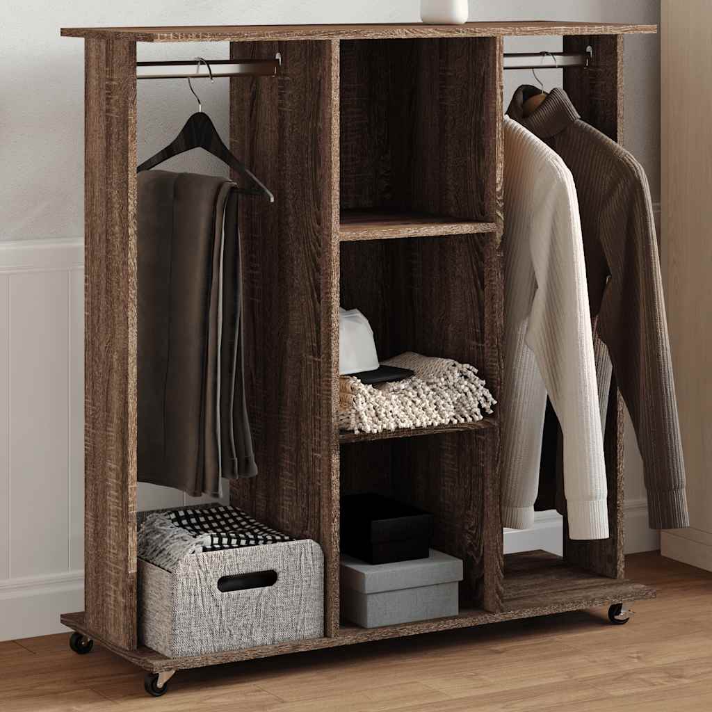 Armadio Con Ruote 102X38X110Cm In Legno Multistrato
