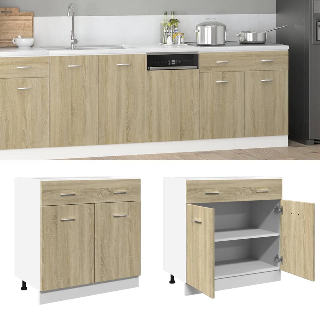 Mobili Pensili “Lyon” 2 Pz 50X31X60 Cm Rovere Sonoma