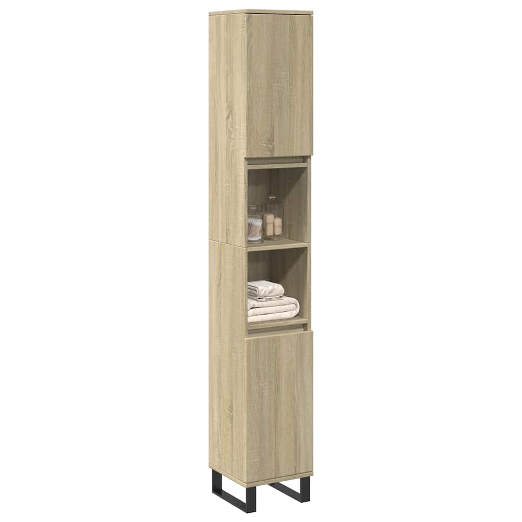 Armadietto Bagno 30X30X190 Cm In Legno Multistrato