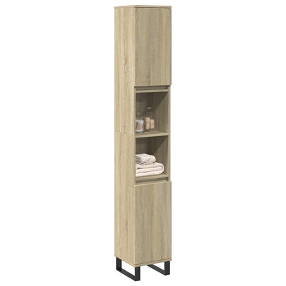Armadietto Bagno 30X30X190 Cm In Legno Multistrato