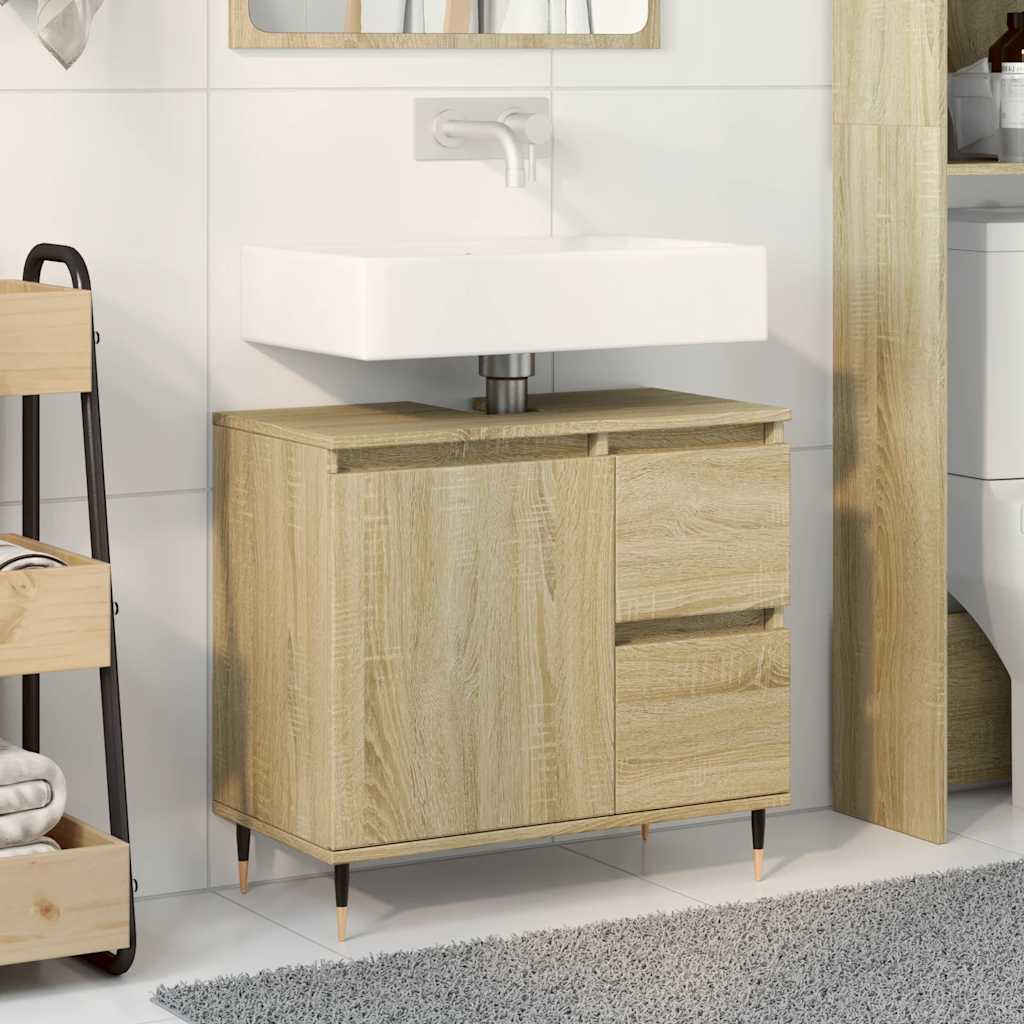 Armadietto Da Bagno 65X33X60Cm In Truciolato