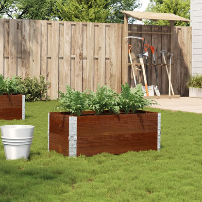 Poggiapiedi Da Giardino Marrone 120X80Cm Legno Massello Di Pino