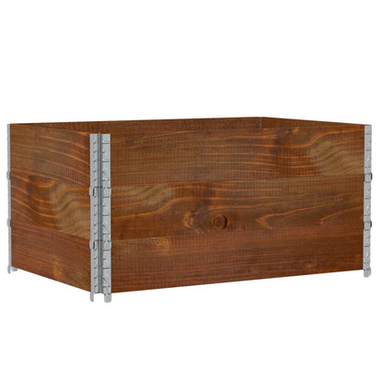 Poggiapiedi Da Giardino Marrone 120X80Cm Legno Massello Di Pino