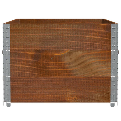 Poggiapiedi Da Giardino Marrone 120X80Cm Legno Massello Di Pino