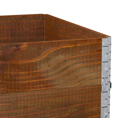 Poggiapiedi Da Giardino Marrone 120X80Cm Legno Massello Di Pino