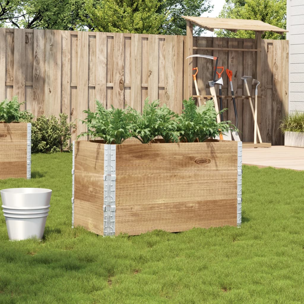 Poggiapiedi Da Giardino Marrone 120X80Cm Legno Massello Di Pino