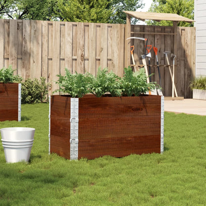 Poggiapiedi Da Giardino Marrone 120X80Cm Legno Massello Di Pino
