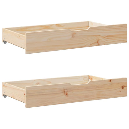 Cassettoni Da Letto Con Ruote 2 Pz 80X55X17 Cm In Legno Di Pino