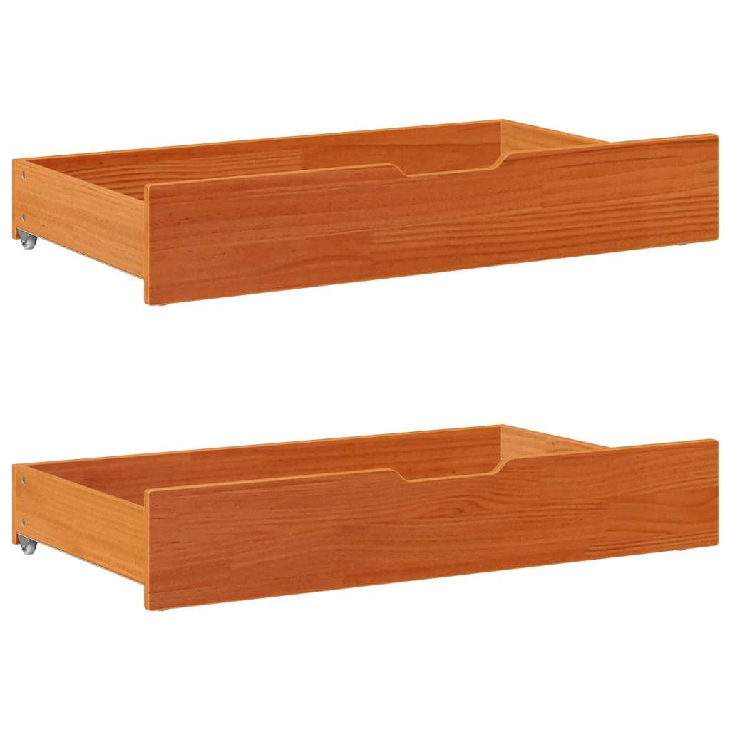 Cassettoni Da Letto Con Ruote 2 Pz 80X55X17 Cm In Legno Di Pino
