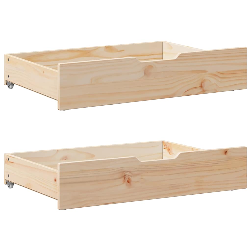 Cassettoni Da Letto Con Ruote 2 Pz 80X55X17 Cm In Legno Di Pino