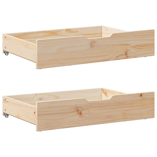 Cassettoni Da Letto Con Ruote 2 Pz 80X55X17 Cm In Legno Di Pino