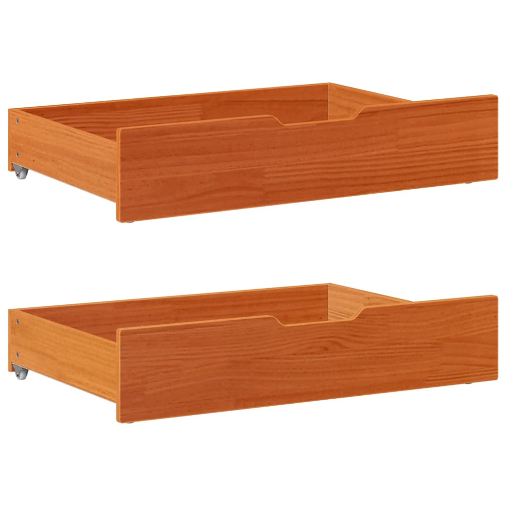 Cassettoni Da Letto Con Ruote 2 Pz 80X55X17 Cm In Legno Di Pino