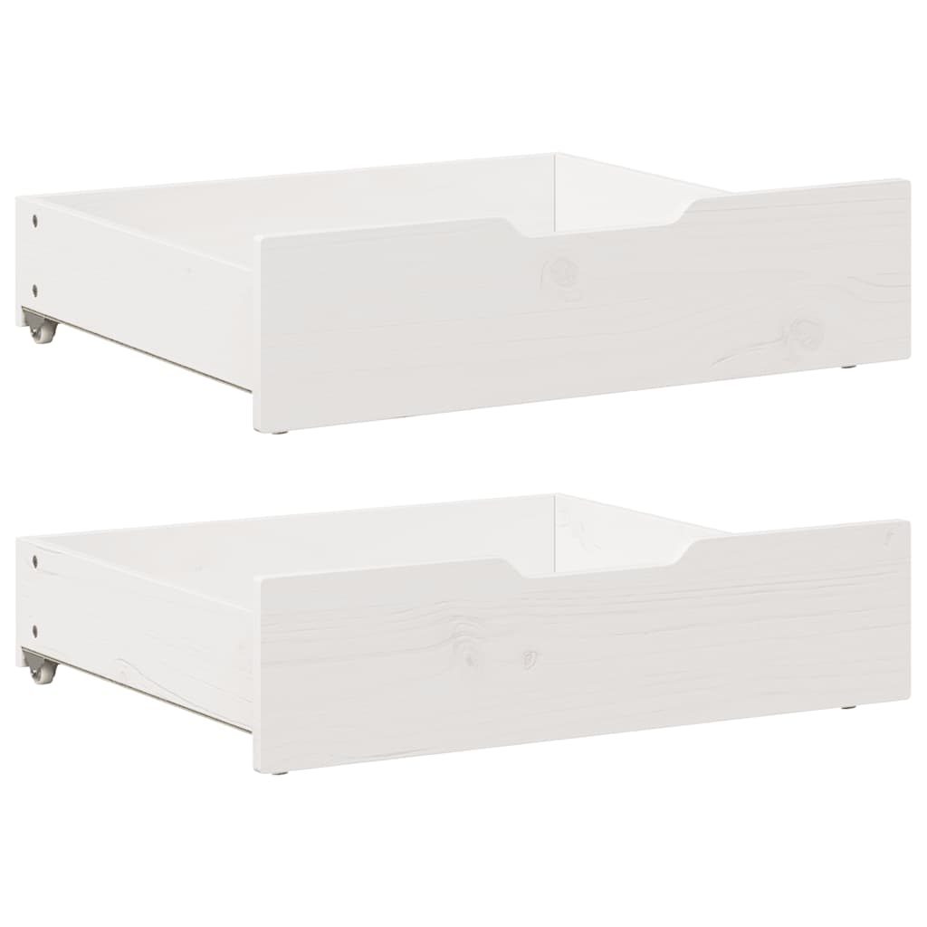 Cassettoni Da Letto Con Ruote 2 Pz 80X55X17 Cm In Legno Di Pino