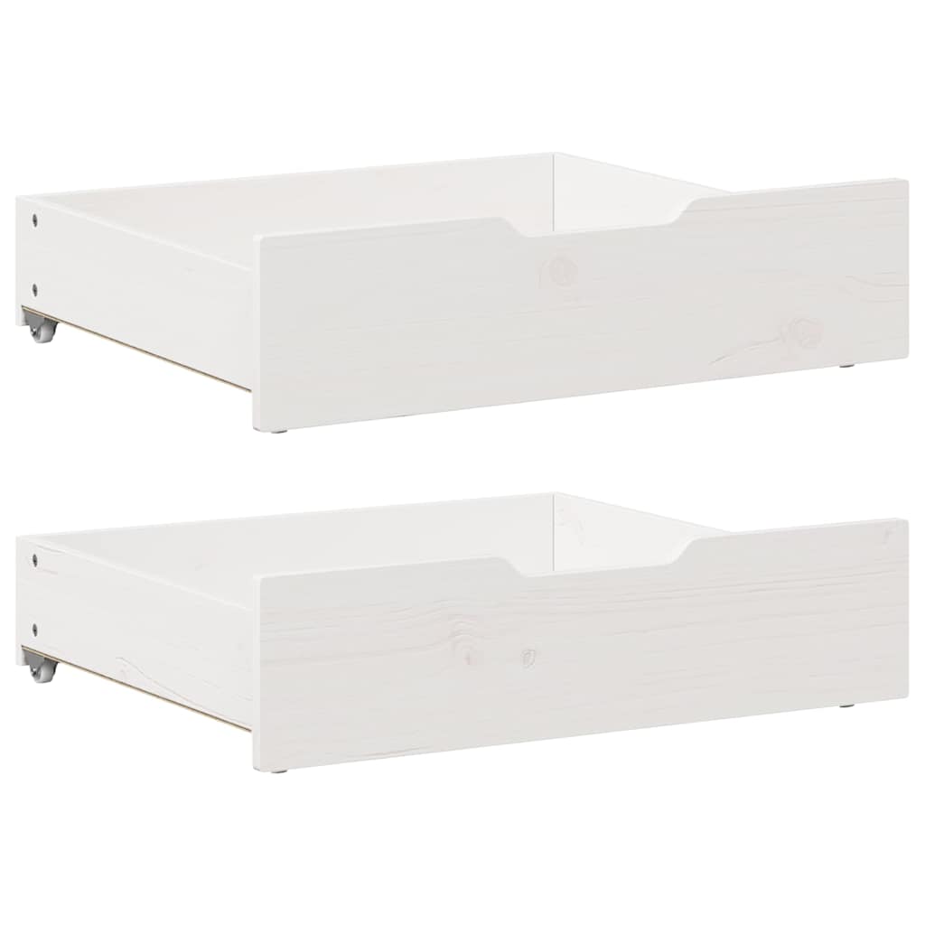 Cassettoni Da Letto Con Ruote 2 Pz 80X55X17 Cm In Legno Di Pino