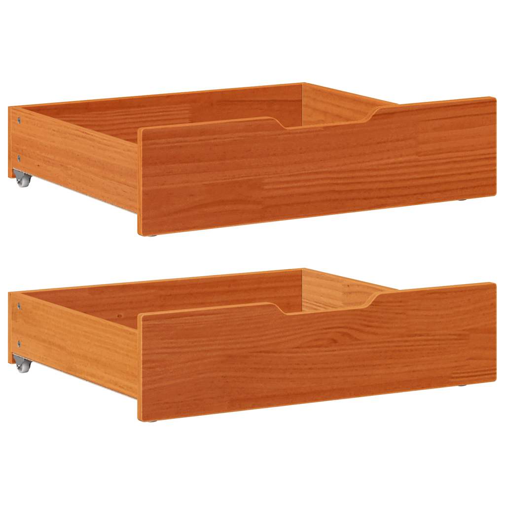 Cassettoni Da Letto Con Ruote 2 Pz 80X55X17 Cm In Legno Di Pino