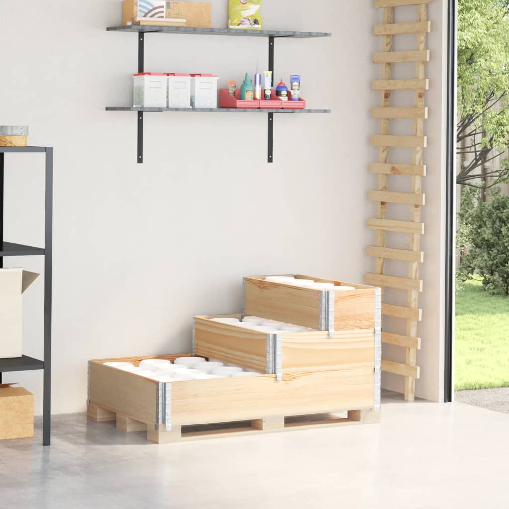 Fioriera Rialzata A 3 Livelli Marrone 120X80 Cm Legno Di Pino