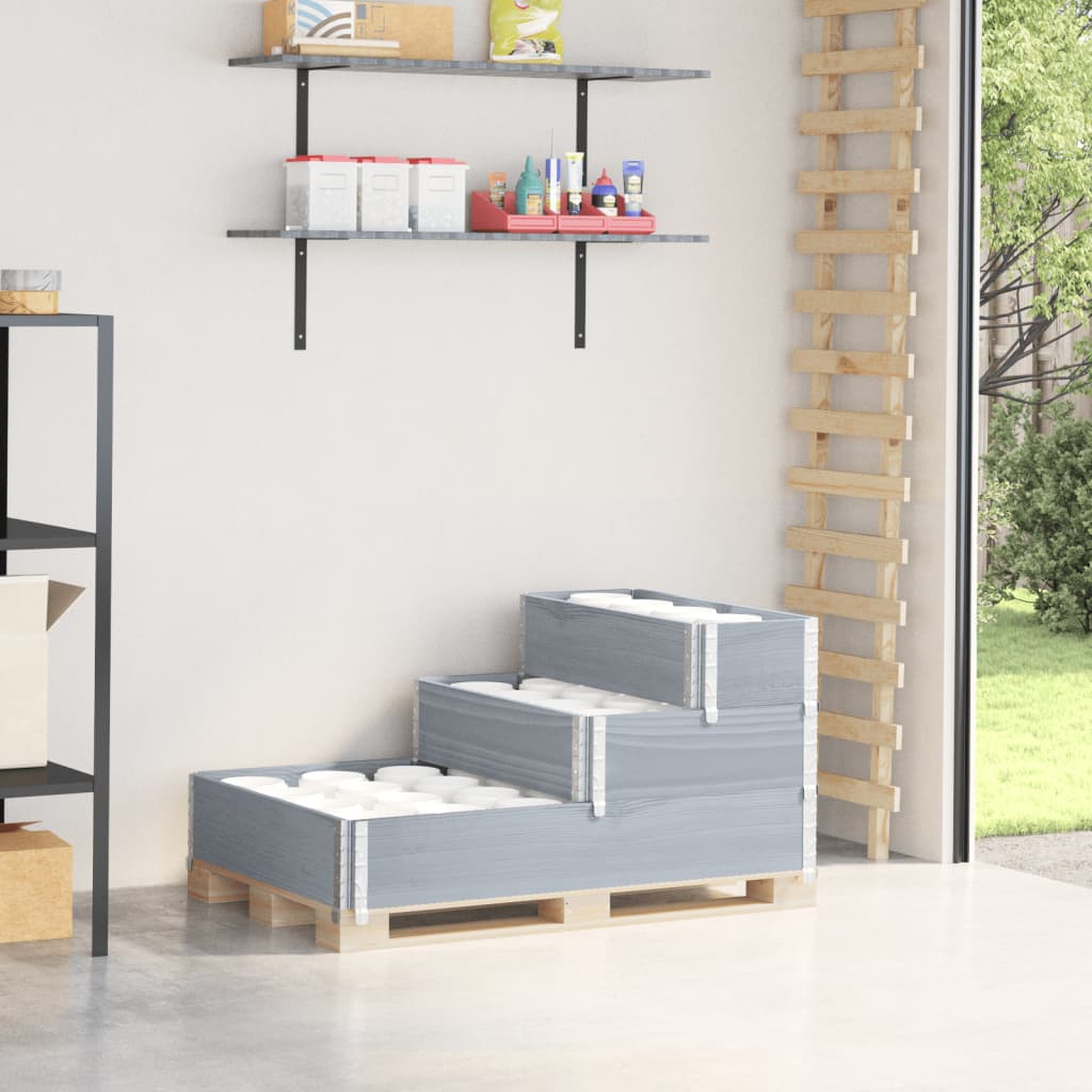 Fioriera Rialzata A 3 Livelli Marrone 120X80 Cm Legno Di Pino
