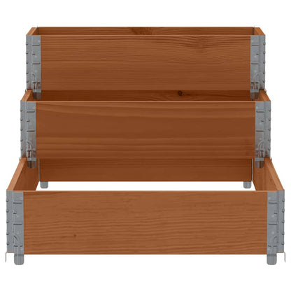 Fioriera Rialzata A 3 Livelli Marrone 120X80 Cm Legno Di Pino