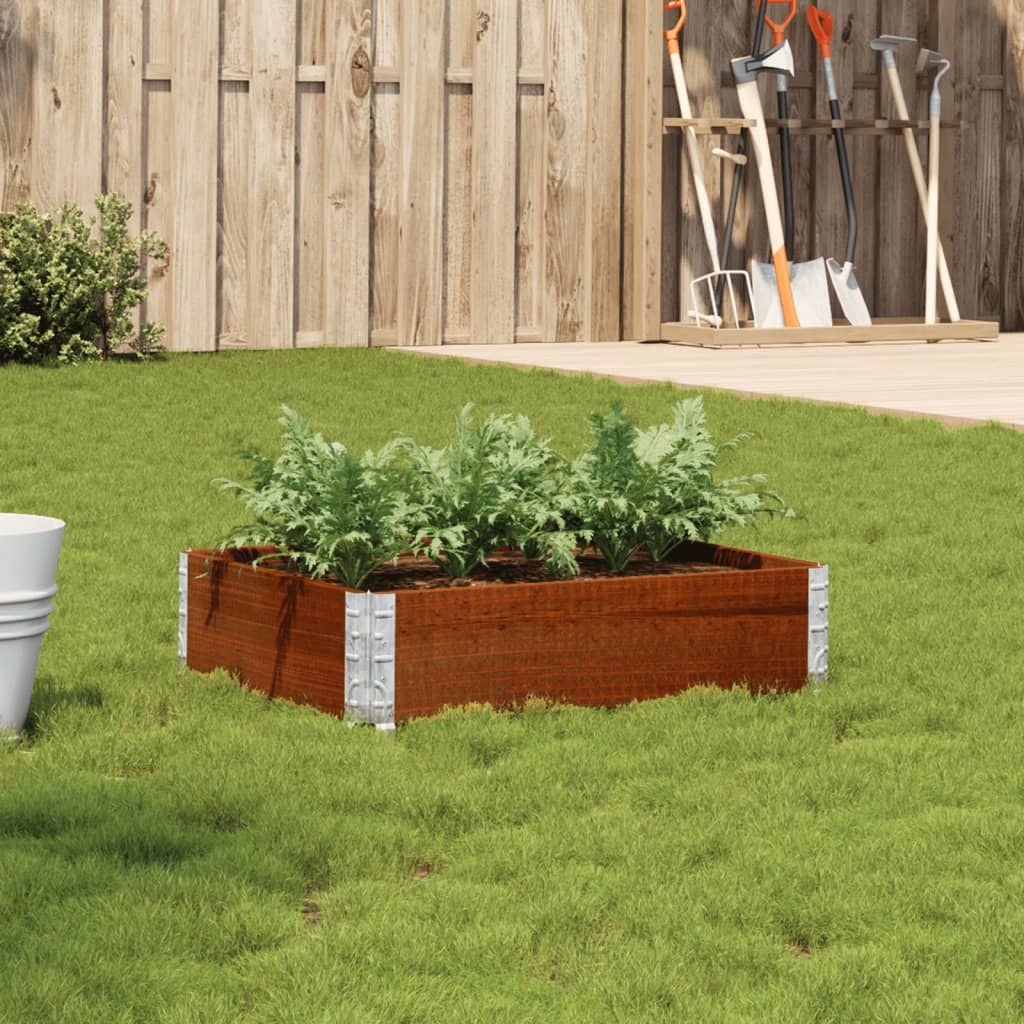 Poggiapiedi Da Giardino Marrone 120X80Cm Legno Massello Di Pino