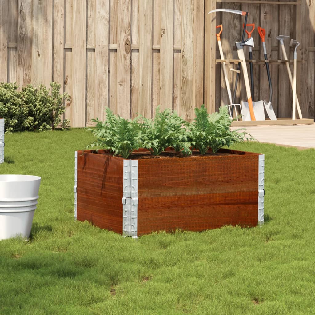 Poggiapiedi Da Giardino Marrone 120X80Cm Legno Massello Di Pino