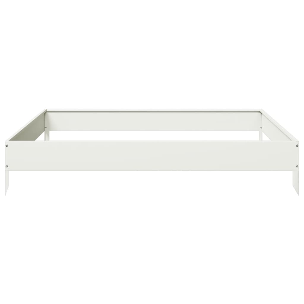 Fioriera Rialzata Da Giardino Bianca 100X100X18,5 Cm In Acciaio/Bianco