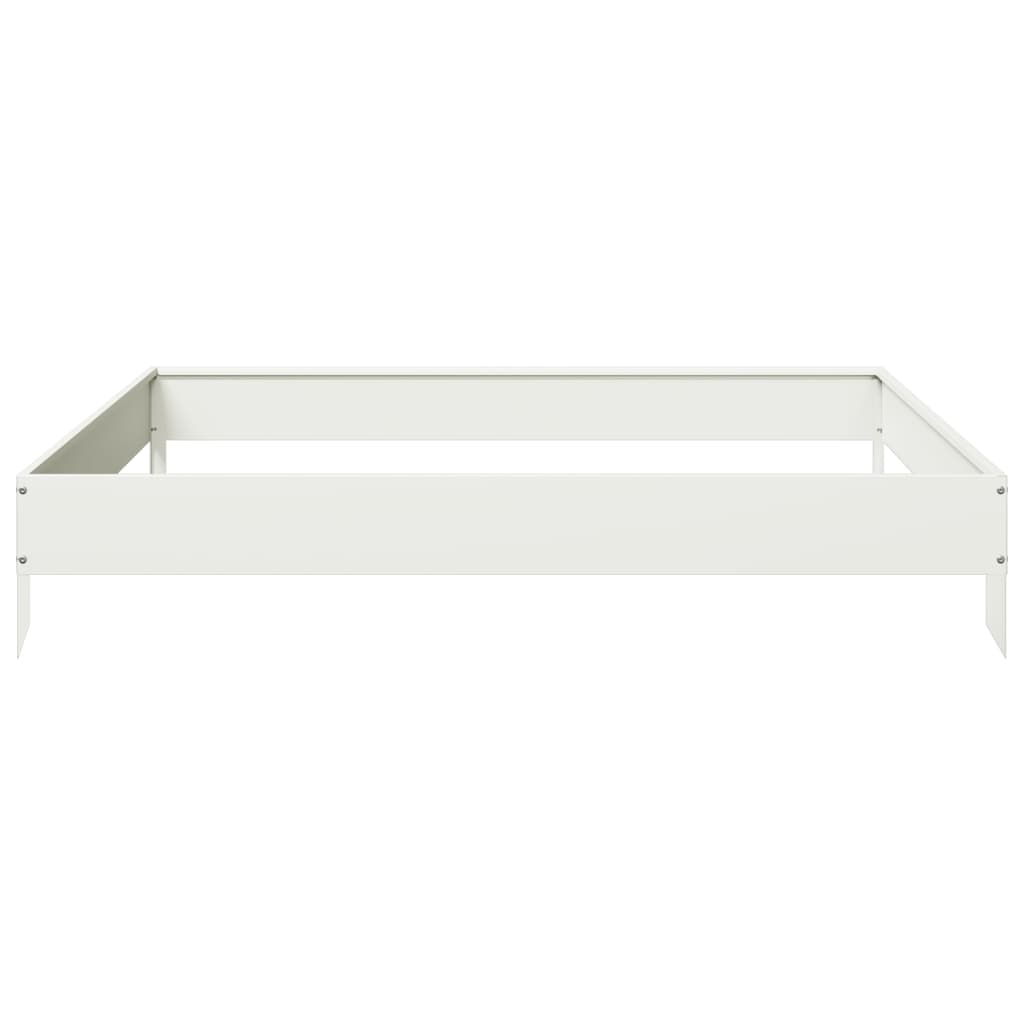 Fioriera Rialzata Da Giardino Bianca 100X100X18,5 Cm In Acciaio/Bianco