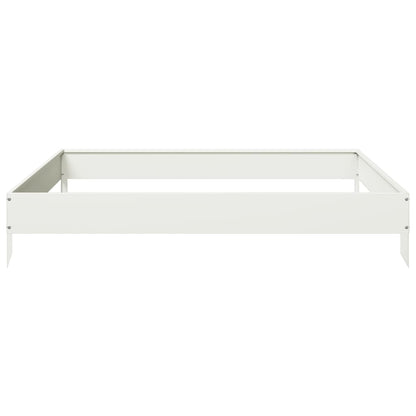 Fioriera Rialzata Da Giardino Bianca 100X100X18,5 Cm In Acciaio/Bianco