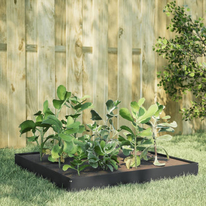 Fioriera Rialzata Da Giardino Antracite 100X100X33,5Cm Acciaio/Antracite
