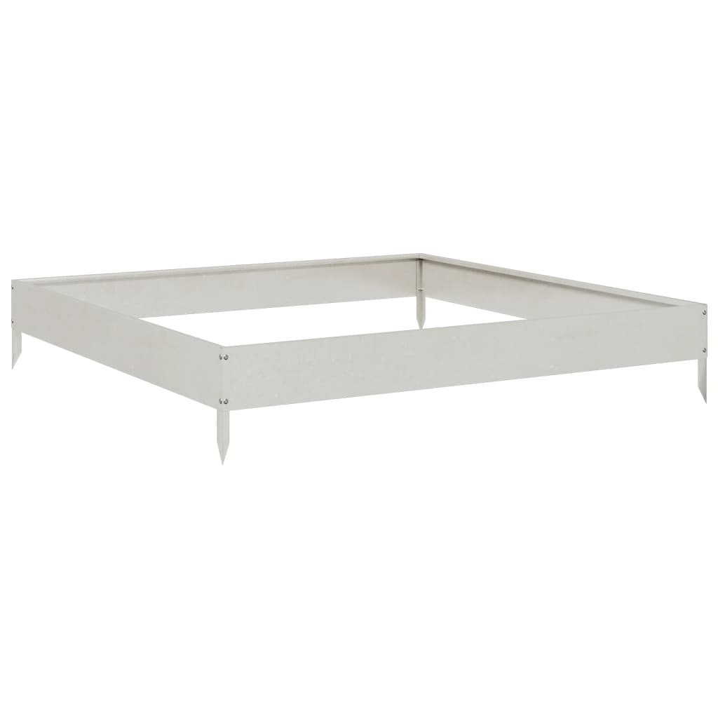 Fioriera Rialzata Da Giardino 100X100X18,5 Cm In Acciaio Inox Acciaio Inossidabile/Grigio Chiaro