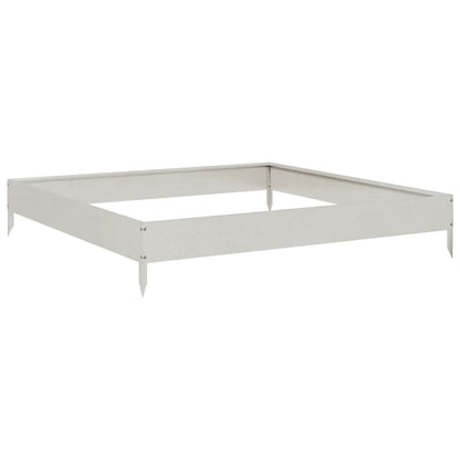 Fioriera Rialzata Da Giardino 100X100X18,5 Cm In Acciaio Inox Acciaio Inossidabile/Grigio Chiaro