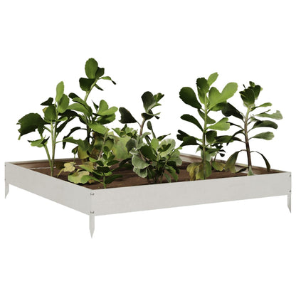 Fioriera Rialzata Da Giardino 100X100X18,5 Cm In Acciaio Inox Acciaio Inossidabile/Grigio Chiaro
