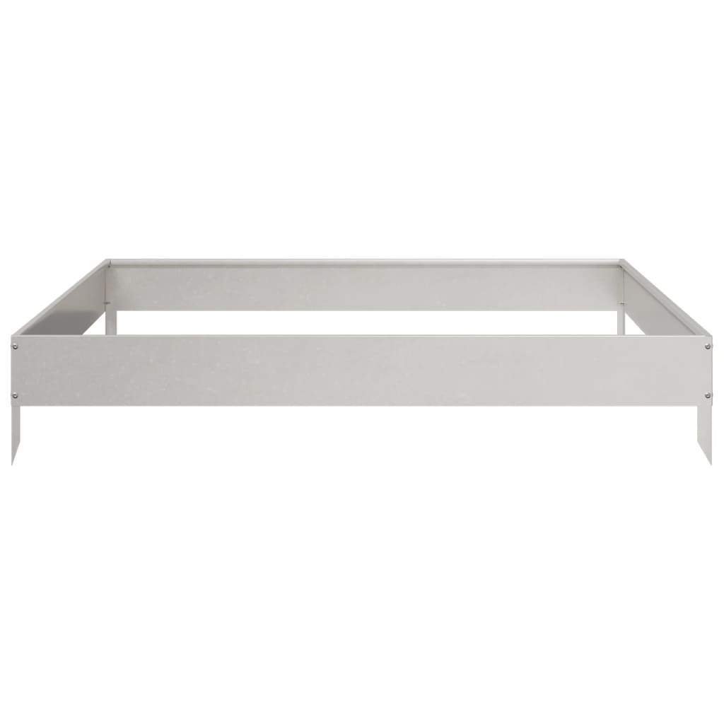 Fioriera Rialzata Da Giardino 100X100X18,5 Cm In Acciaio Inox Acciaio Inossidabile/Grigio Chiaro
