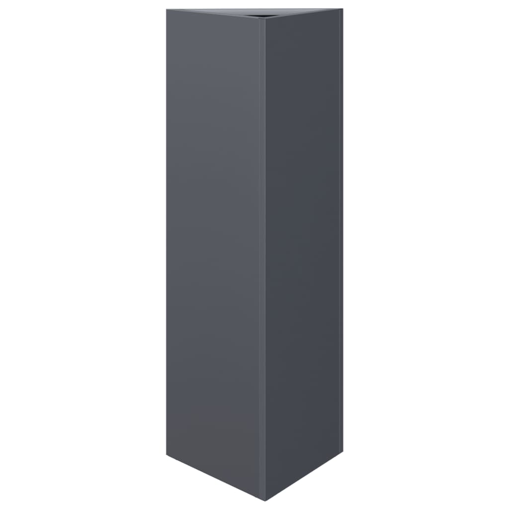 Fioriere 2 Pz Antracite Triangolari In Acciaio
