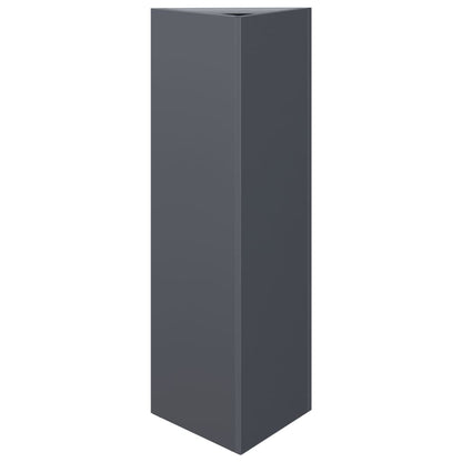 Fioriere 2 Pz Antracite Triangolari In Acciaio