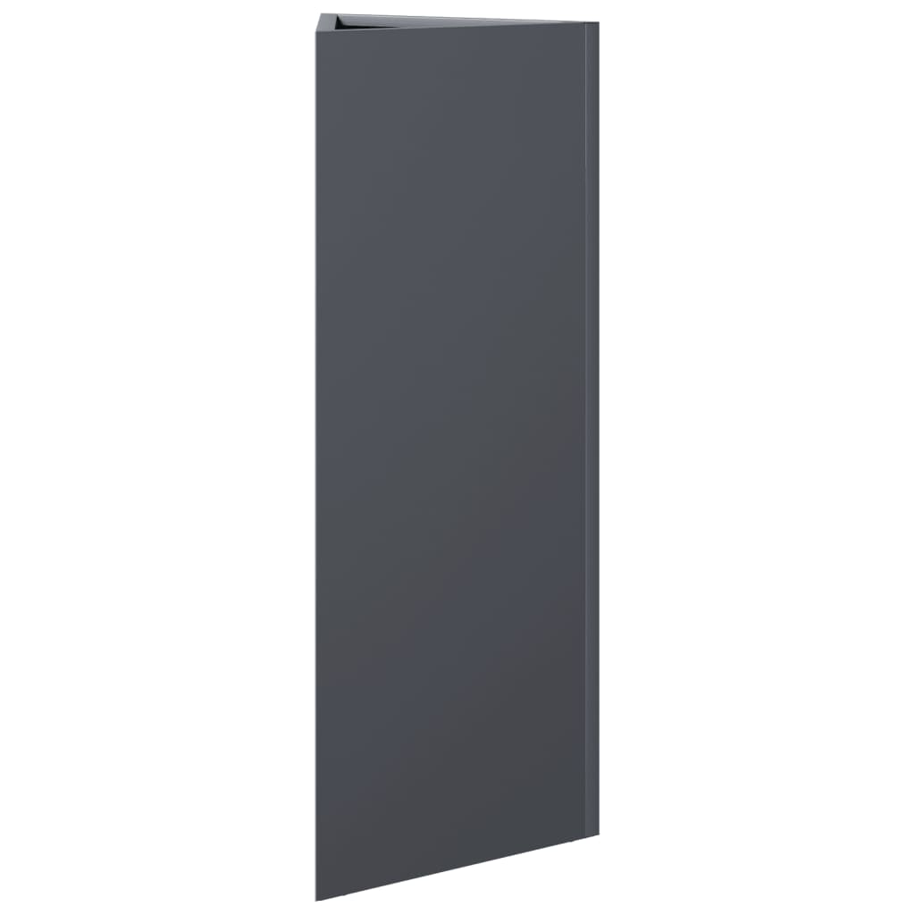 Fioriere 2 Pz Antracite Triangolari In Acciaio