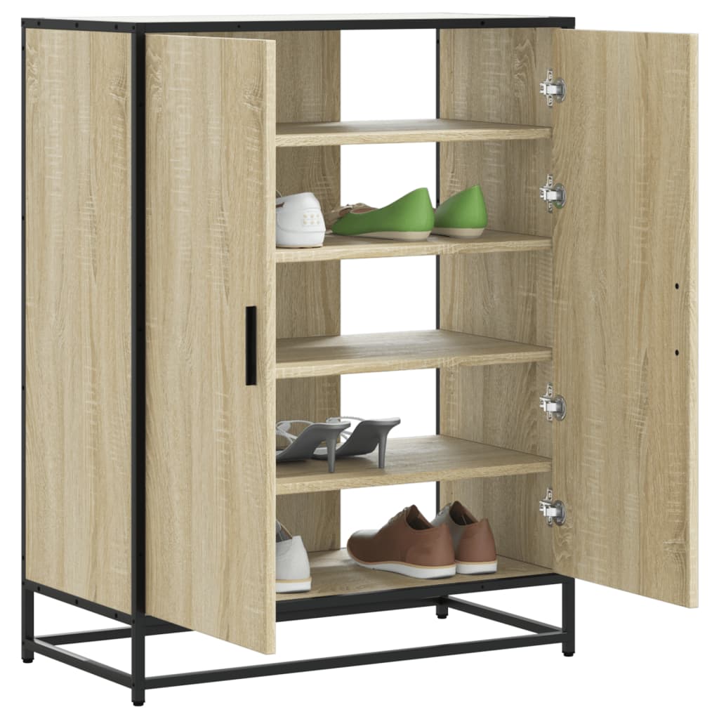 Scarpiera 75X38X97,5 Cm Legno Multistrato Metallo