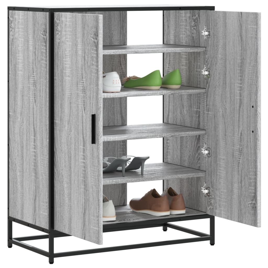 Scarpiera 75X38X97,5 Cm Legno Multistrato Metallo