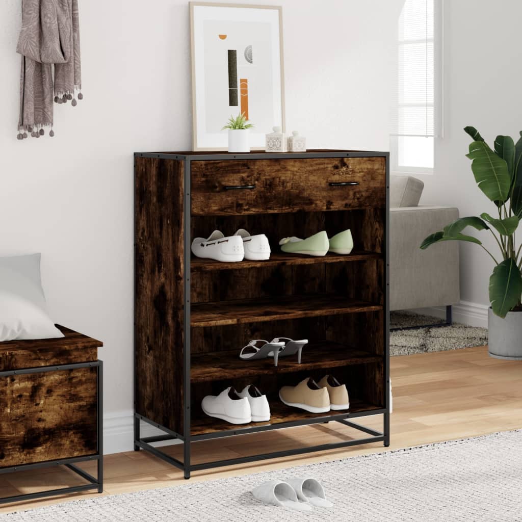Scarpiera 75X38X97,5 Cm Legno Multistrato Metallo