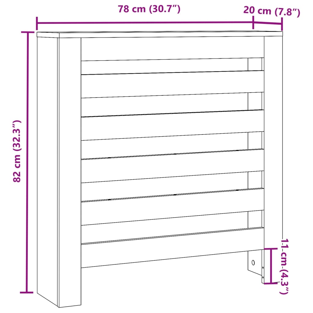 Copertura Termosifone Legno Multistrato Rovere Fumo