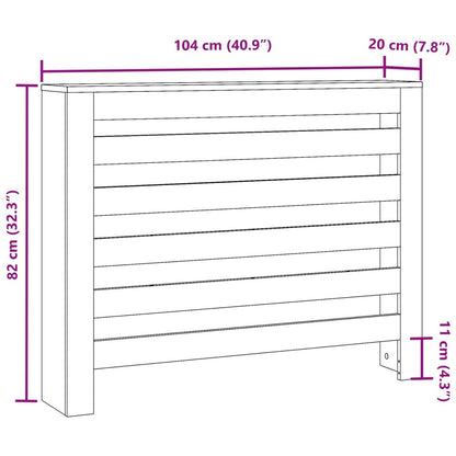 Copertura Termosifone Bianca 104X20X82 Cm In Legno Multistrato