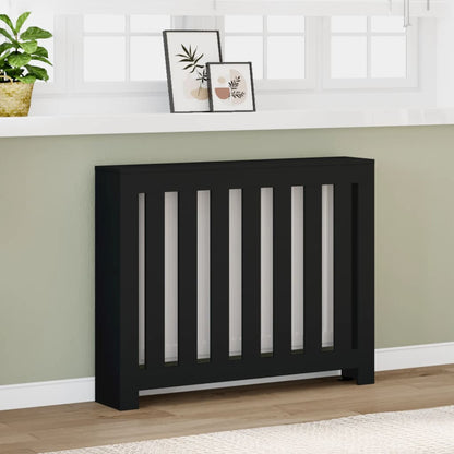 Copertura Termosifone Nera 104X20X82 Cm Legno Multistrato
