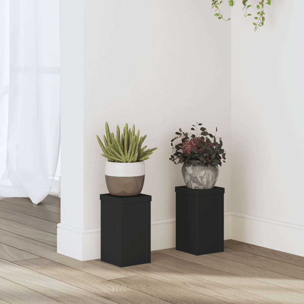 Supporti Per Piante 2 Pz Bianchi 30X30X50Cm Legno Multistrato