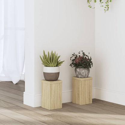 Supporti Per Piante 2 Pz Bianchi 30X30X50Cm Legno Multistrato