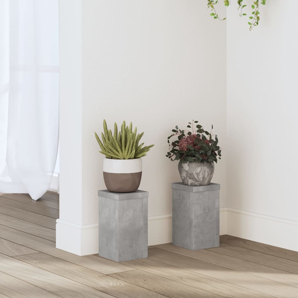 Supporti Per Piante 2 Pz Bianchi 30X30X50Cm Legno Multistrato