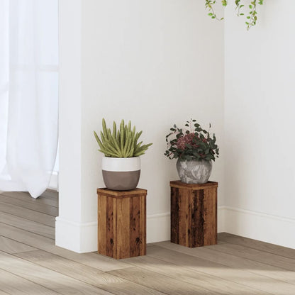 Supporti Per Piante 2 Pz Bianchi 30X30X50Cm Legno Multistrato