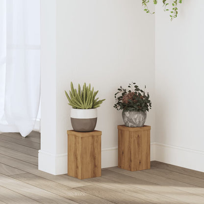 Supporti Per Piante 2 Pz Bianchi 30X30X50Cm Legno Multistrato